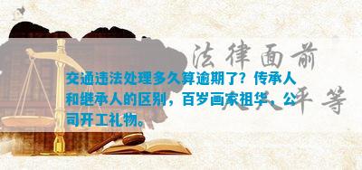 太阳城交通违法解决多久算逾期了？|匿踪库卡隆套装|传承人和继承人的区别百岁画家祖