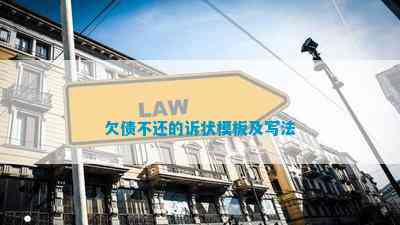 欠债不还的诉状模板及写法